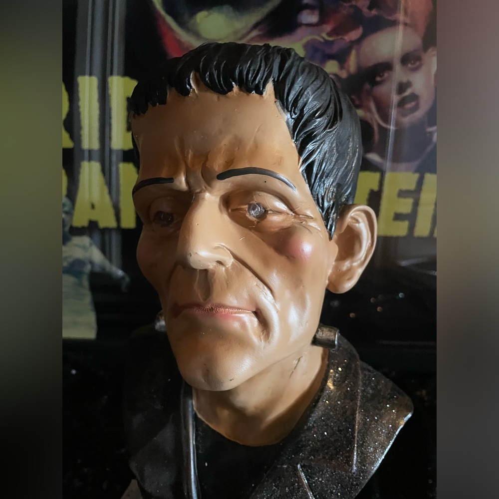 NWT LED Frankenstein Bust Halloween Figure - Picture 4 of 11